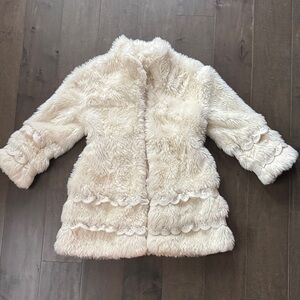 Ivory Kids Faux Fur Coat